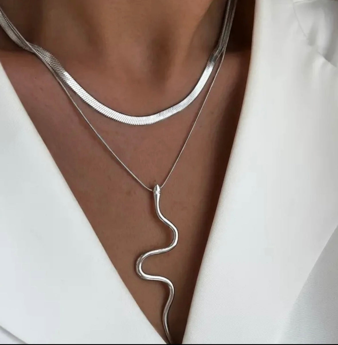 Naszyjnik Snake Silver