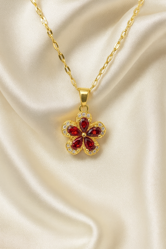 Naszyjnik "Ruby Blossom"